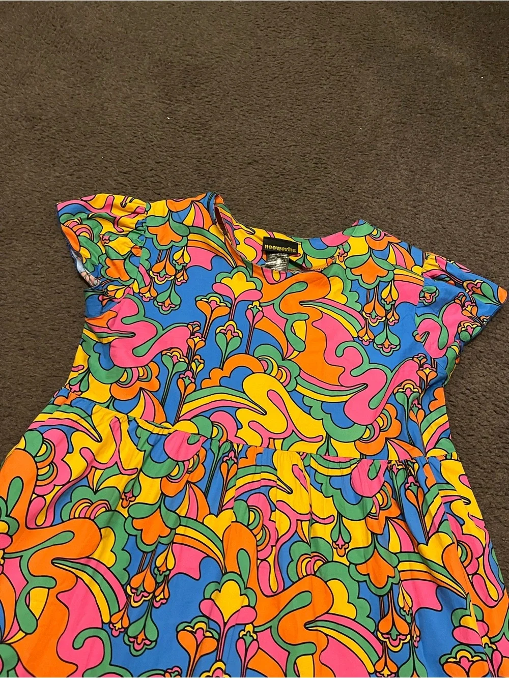 Nooworks The Frida Auderpopz Puff Sleeve Midi Dress - Picture 6 of 8